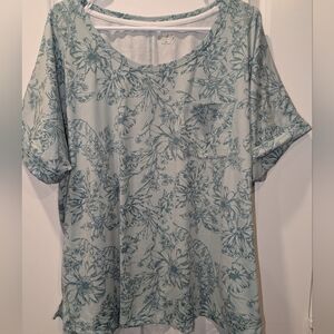 Wonderly Studio Floral Short Sleeve Top | 2X